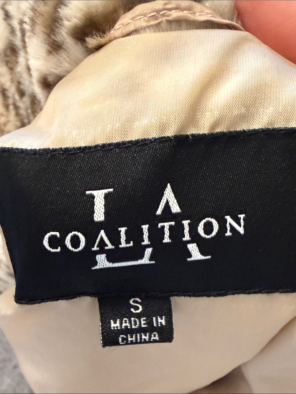 Leopard Faux Fur Teddy Coat - Beige - Picture 4 of 4